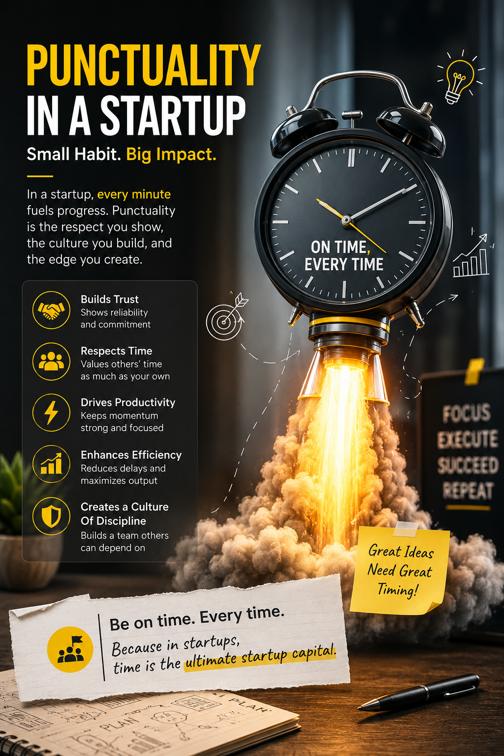 ⏰ Punctuality in a Startup: The Silent Catalyst for Success 🚀