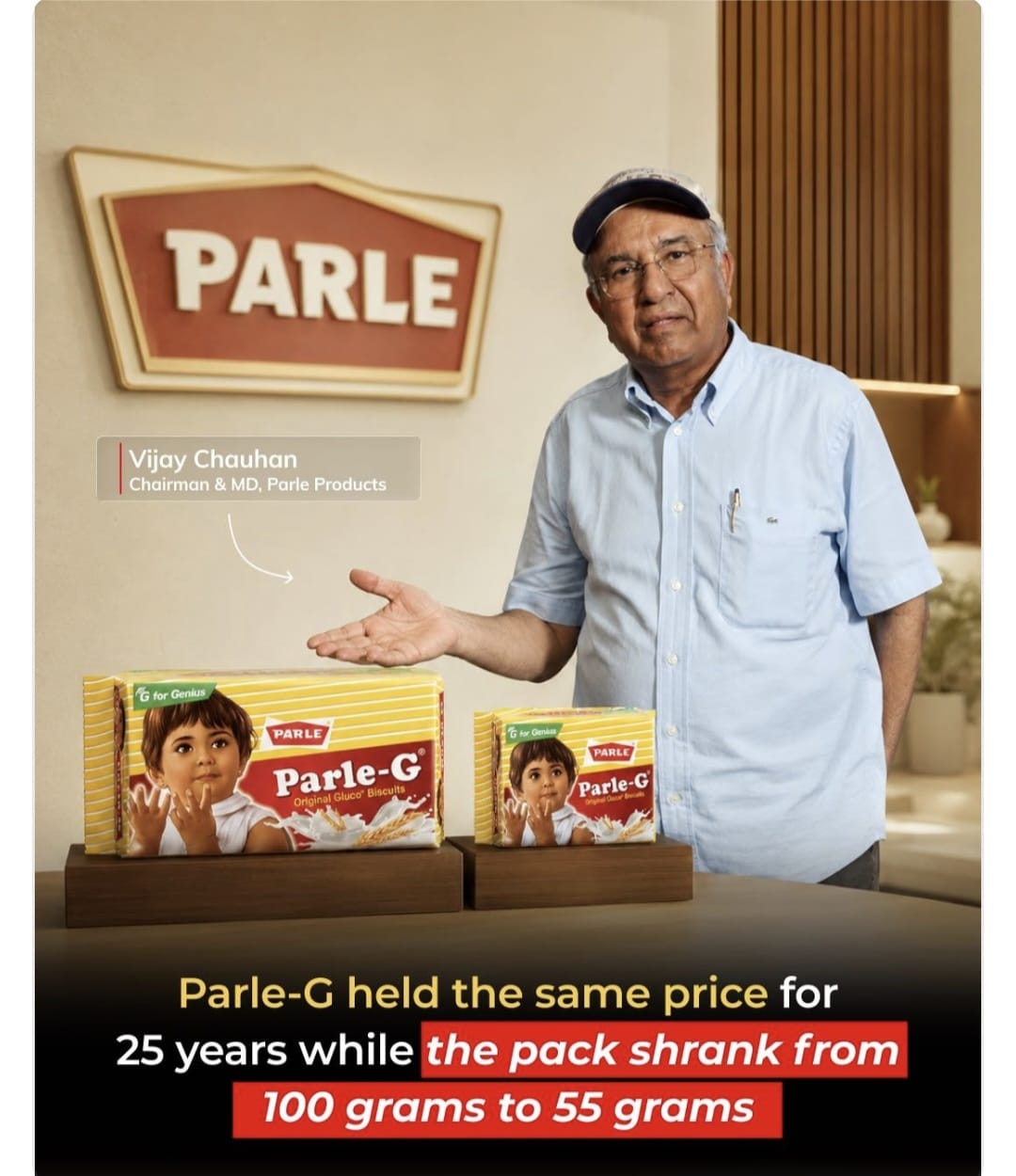 🍪 Same Price, Smaller Pack: The Curious Case of Parle-G's Shrinking Biscuit! 🤔